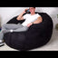 Giant Foam-Filled Bean Bag Chair - Velvet 5.5 ft (cover and filler included)
