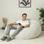 Giant Foam-Filled Bean Bag Chair - Faux Fur 5.5 ft (cover and filler included)